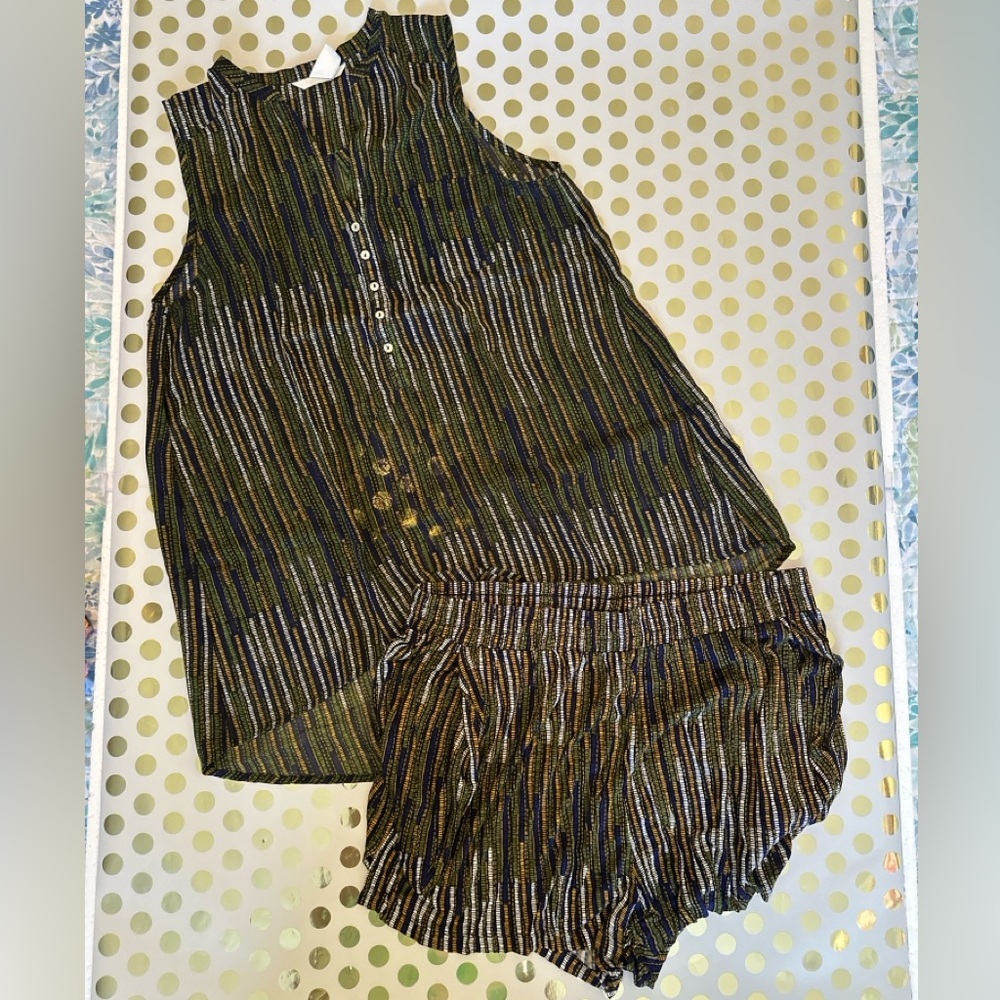 H&M Multicolor Patterned Sleeveless Set